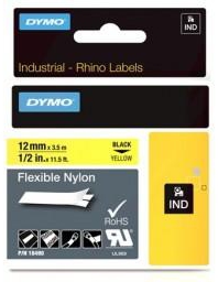 RHINO Tape 12mm Yellow Flexible Nylon - S0718080