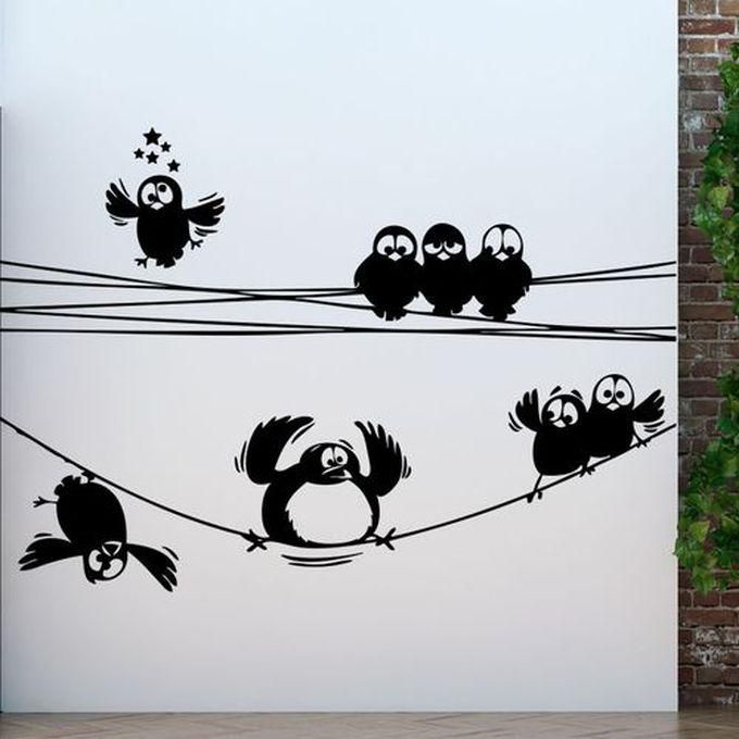 Decorative Wall Sticker - Small Crazy Birds