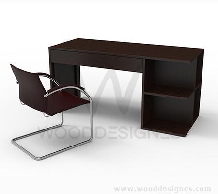 Giselle series office table - HDF \/ L120 x W60 x H75cm \/ Dark Brown