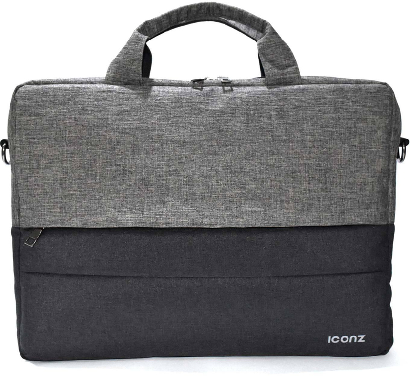 Iconz Classic New York Toploading 15.6-inch Laptop Bag - Black/Grey