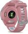 Garmin Forerunner 265S GPS Running Smartwatch, Black Bezel With Light Pink Case And Light Pink/Powder Grey Silicone Band, 010-02810-15