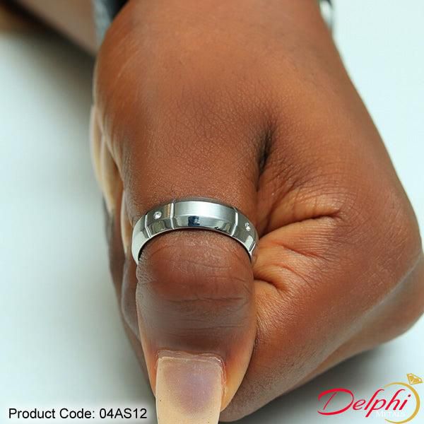 Stainless Steel Wedding Band - 04AS12