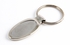 Oval Shape Stainless Steel Car Key Chain - Silver (SIL23)