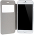 Window View Leather Case w/ Back Plastic Shell  & Screen Guard for  iPhone 6 4.7 inch - White