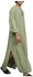 فستان سادة برقبة على شكل حرف V اللون الأخضر العسكري