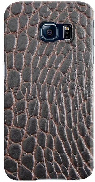Stylizedd  Samsung Galaxy S6 Premium Slim Snap case cover Matte Finish - Cowhide Leather - Brown-Black  S6-S-176M