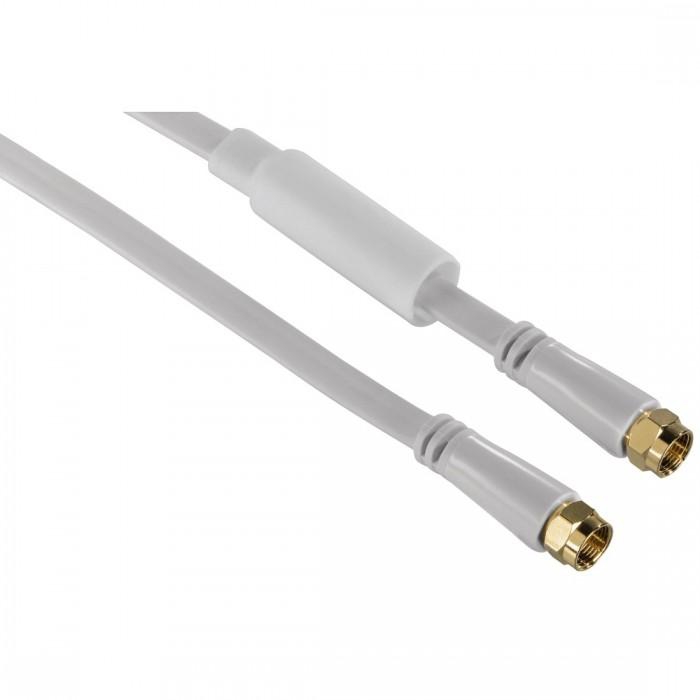 Hama 00122514 SAT Flat Ribbon Cable, F plug - F plug, gold-plated, 10.0 m, 95 dB