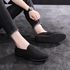 Fashion Mens Loafers Shoes Official Leather Loafer Casual Shoes Comfortable Shoes-Black