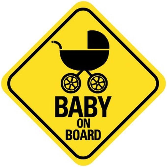 BABY ON BOARD CAR STICKER --black And Yellow