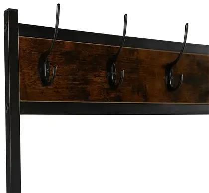 Coat Rack, 120 cm, Black / Brown - NFR40