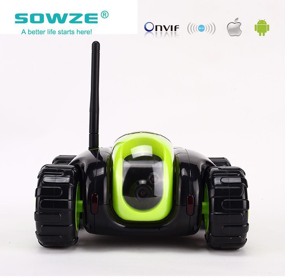 SOWZE New Style WiFi Car Remote Robot Camera Car Support Smart Phone Remote Control Wire Charging Automatic Recharge IP Camera