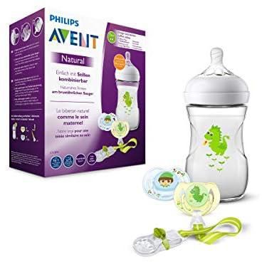 Philips Avent Natural Bottle Gift Set SCD287/24 Dummy and Dummy Chain 260 ml