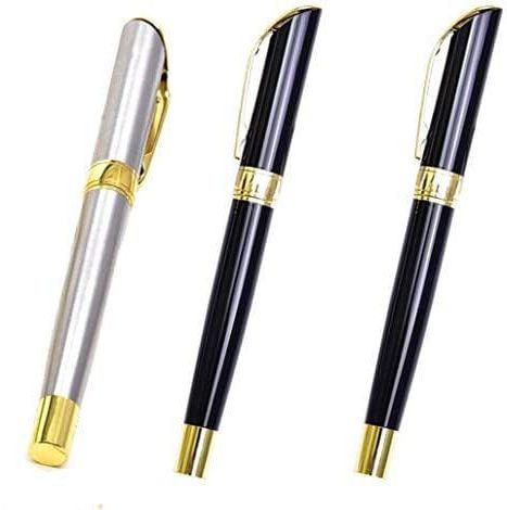 Akflassh SIMPLE Metal Roller Pen Gold and Silver Color