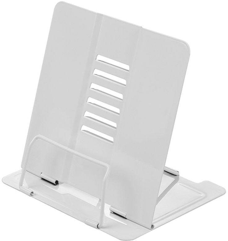 Steel Book Holder Adjustable Six Angles Bookstand White