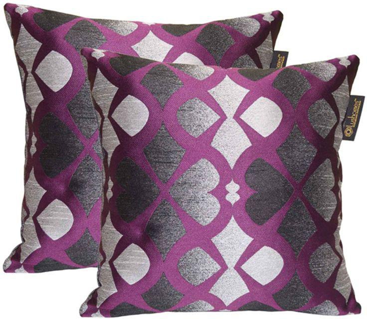 Pack of 2 Damask Cushions Cover Multicolour 40 x 40 centimeter