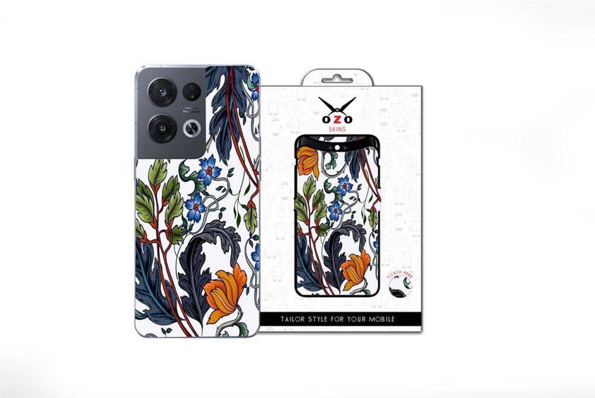 OZO Skins Flower Pattern Drawing (SE216FPD) For Oppo Rano 9 5G
