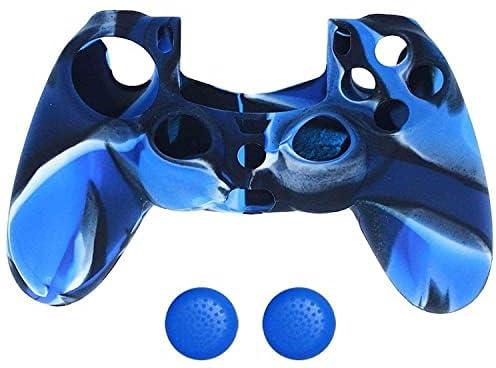 SKEIDO Silicone Game Controller Cover and Thumb Stick Cover Grip Cap for PlayStation 4