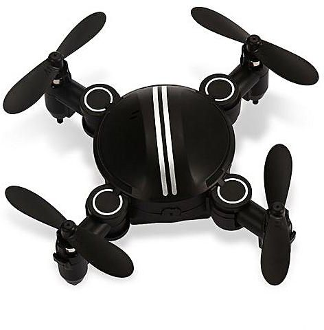 Z201YS - Mini Foldable RC Drone RTF WiFi FPV 0.3MP Camera 2.4GHz 4CH 6-axis - Black