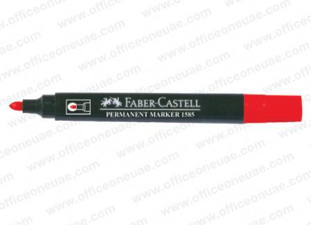 Faber Castell Permanent Marker 1585, Bullet Tip, Red