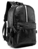 RAHALA RL3057 15.6-Inch Casual Leather Unisex USB Daypack Backpack Bag, Black