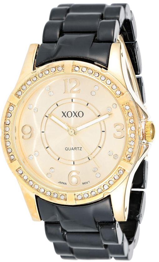 XOXO Women's Gold Dial Leather Band Watch - XO165