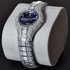 Lookworld Lady's Glitters Wrist Watch - Silver With Blue Face