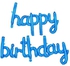 "Happy Birthday" Helium Balloon - Blue