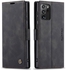 Caseme Wallet Retro Black Suede Leather Flip Case For Samsung Galaxy Note 20 Ultra