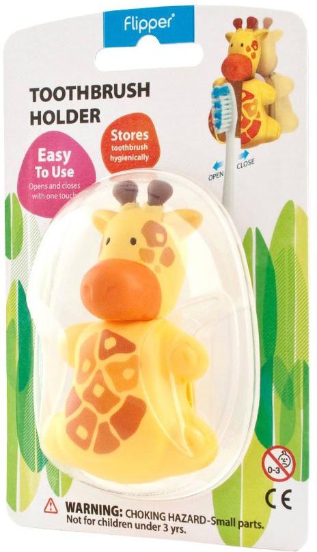 Flipper - Fun Animal Giraffe Toothbrush Holder- Babystore.ae