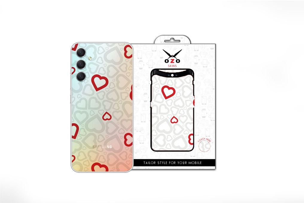 OZO Skins Ozo Ray skins Transparent Bright Love Heart (SV517BLH) (Not For Black Phone) For Samsung Galaxy S23 FE