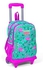 Coral High Kids Three Compartment Squeegee School Backpack - Water Green Pink Flamingo Patterned