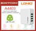 LDNIO USB Quick Charger for Samsung 4 Port Auto-ID - A4403 4.4A