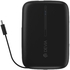 DEVIA Kintone Series Built-in Dual Cable Power Bank 10000mAh Support three devices charging at same time - Black
