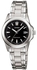 Casio His & Hers Black Dial Stainless Steel Band Couple Watch - MTP/LTP-1215A-1A