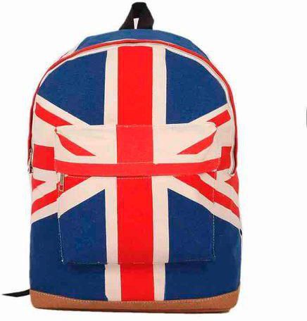 UK British Flag Union Jack Style Backpack Shoulder School Book Bag New 