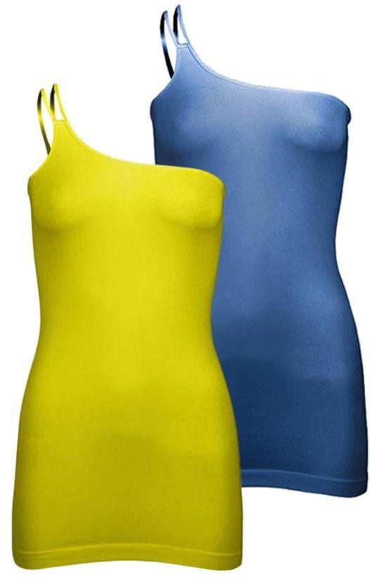 Silvy Set Of 2 Casual Dress For Women - Yellow / Blue, 2 X-large