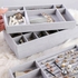 .Jewelry Box Has Compartments Of Different Sizes.Tray Set Of 4 Drawer Organizer .