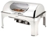 Signature Roll top Chafing Dish Stainless Steel Double Tray Buffet Catering - Silver