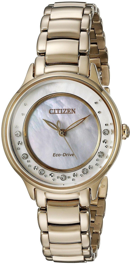 Citizen Women's Circle of Time Diamond Mother of Pearl Dial Rose Gold Stainless Quartz Watch