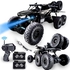 FITTO 6X6 Rock Crawler Remote Control Car for kids 1:10 alloy six-drive 2.4G Toys for Boys, Monster Trucks for boys, Black