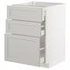 METOD / MAXIMERA Base cabinet with 3 drawers, white/Lerhyttan black stained, 60x60 cm - IKEA
