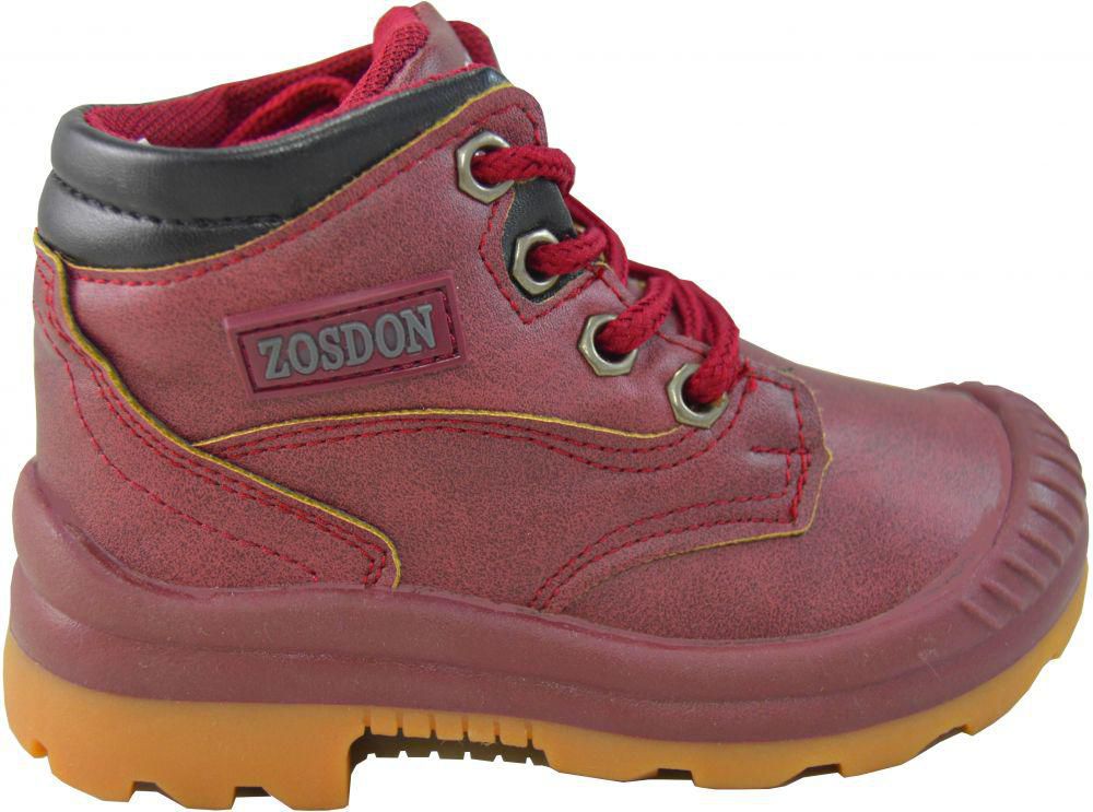 Zosdon Brick Red Lace Up Boot For Boys