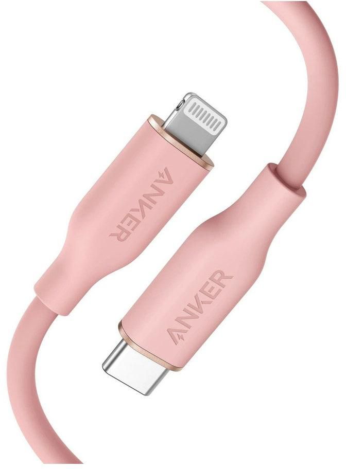 Anker 641 USB-C to Lightning Cable Flow, 3ft Silicone, Pink