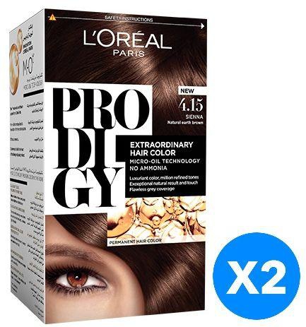 L'Oreal Paris Prodigy 4.15 Sienna Twin Pack