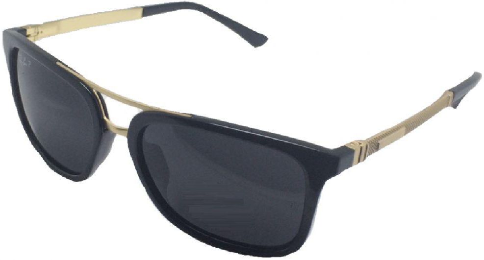 نظارات شمسية للجنسين لون ذهبي واسود 4327