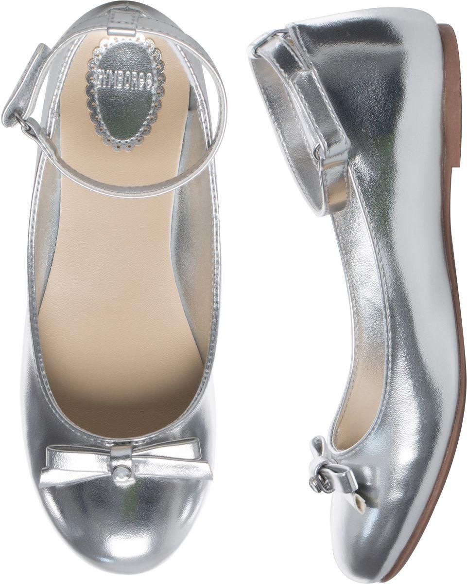 جيمبوري 140153264 Ballerina Shoes for Girls - 12 US, Silver