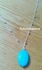 O Accessories Necklace Chain Silver _natural Turquoise Stone _Blue