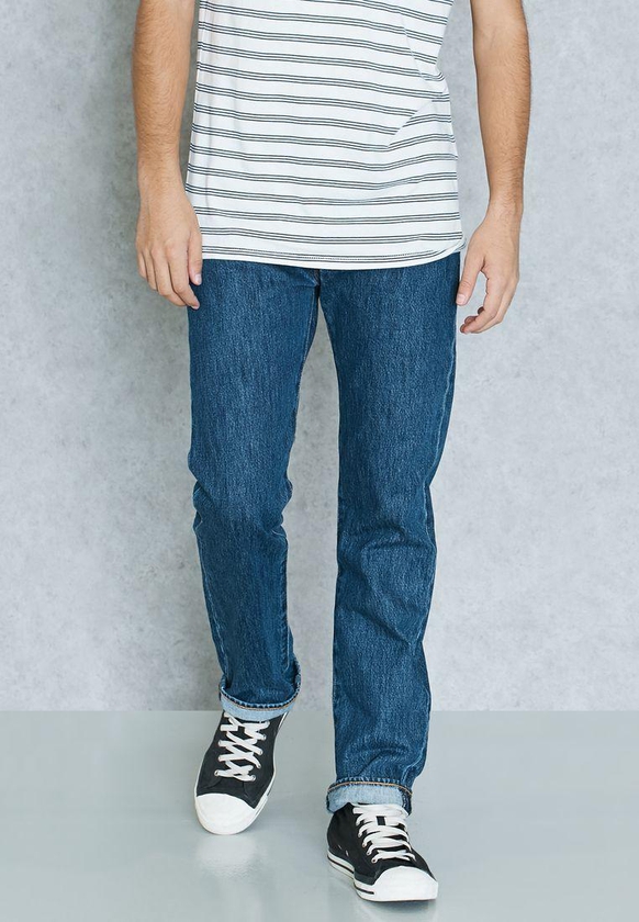 Straight Fit Light Wash Jeans