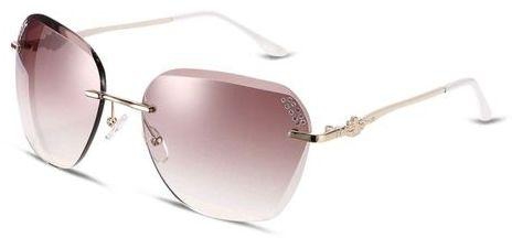 Fashion Stylish Gradient Irregular Frameless Sunglasses(White)
