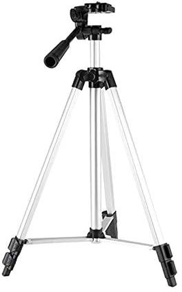 JF-3110 28-65cm Aluminium Alloy Portable Lightweight 3-Sections Travel Tripod Stand with Phone Holder 1/4 Screw Hole for Projector Smartphone Camera